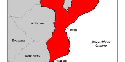 Žemėlapis Mozambikas maliarija
