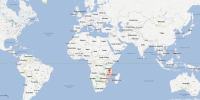 Mozambikas pasaulio žemėlapyje